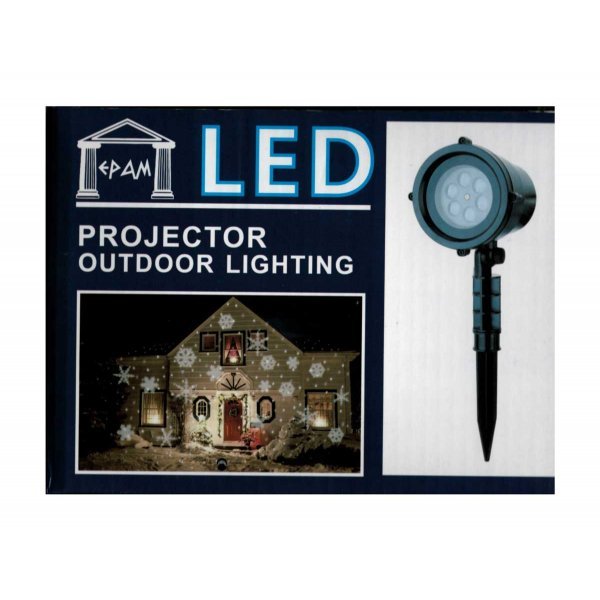 Χριστουγεννιάτικος Projector LED, Χιονονιφάδα 